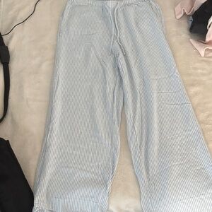 Women’s Light Blue Striped Pants